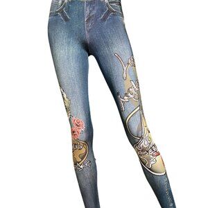 Bejeweled By Susan Fixel leggings with real Swarovski